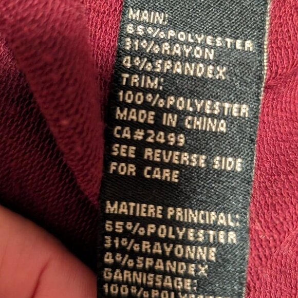 DG2 by Diane Gilman Burgundy Sweater with Embroidered Open Eyelet Long Sleeves - Picture 9 of 9